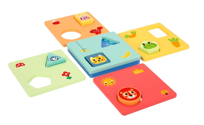 Puzzle Montessori formes et couleurs avec animaux