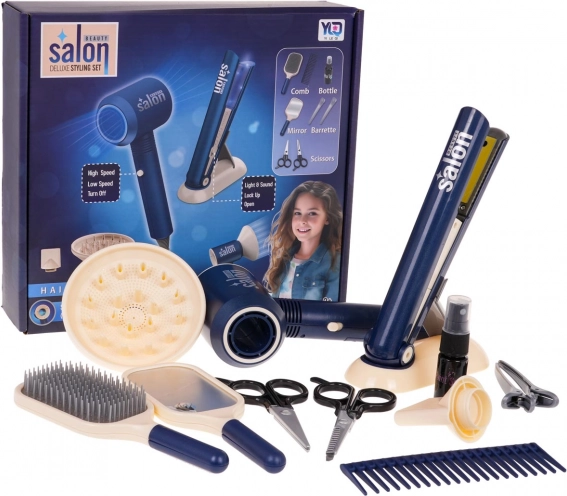 MEGA Kids’ Hairdressing Set Blue + Accessories
