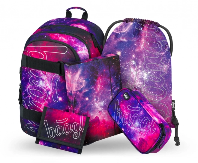 Skate Galaxy School Set: Backpack, Pencil Case, Bag, Folders, Wallet