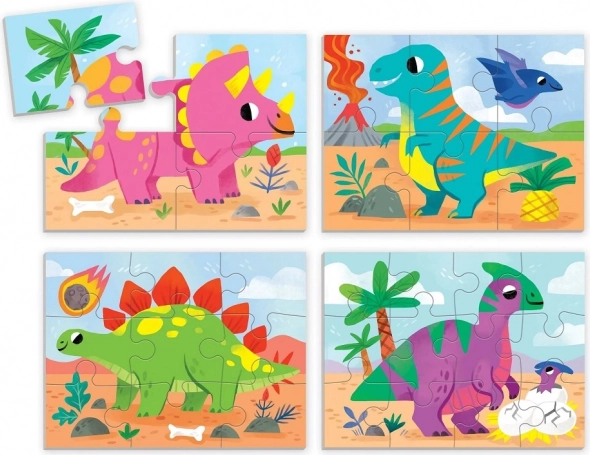 Dinos colorés et amicaux