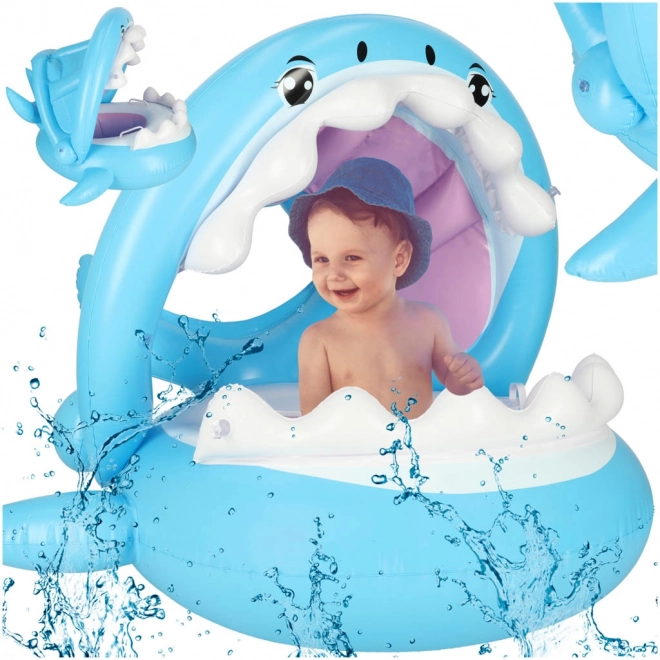 Schwimmring für Kleinkinder mit Sitz und Haifisch-Sonnendach