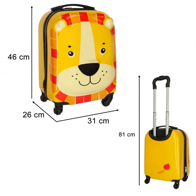 Valise de voyage pour enfants à roulettes lion
