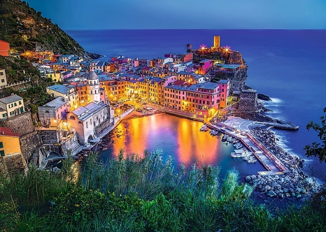 Motif envoûtant de Vernazza au crépuscule