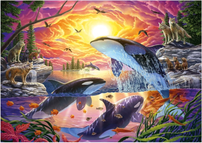 Puzzle Orcas and Wolves 4000 Pieces