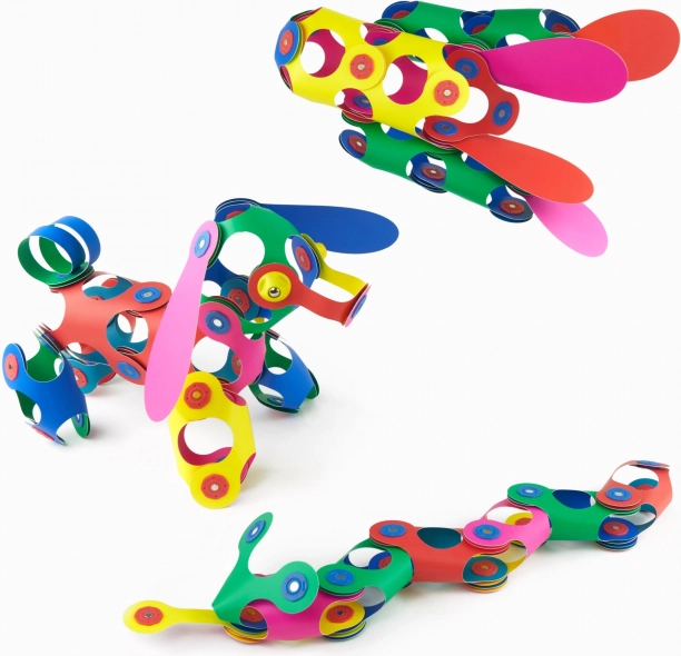 Puzzle magnétique arc-en-ciel Clixo, 42 pièces