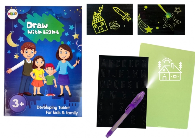 Magisch Licht Teken Tablet Grafisch Schrift