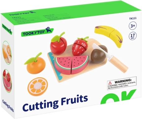 Ensemble de coupe de fruits et légumes en bois pour enfants