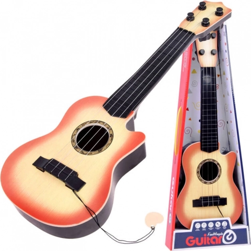 Kinder 4-snarige gitaar met plectrum – Natuurlijk
