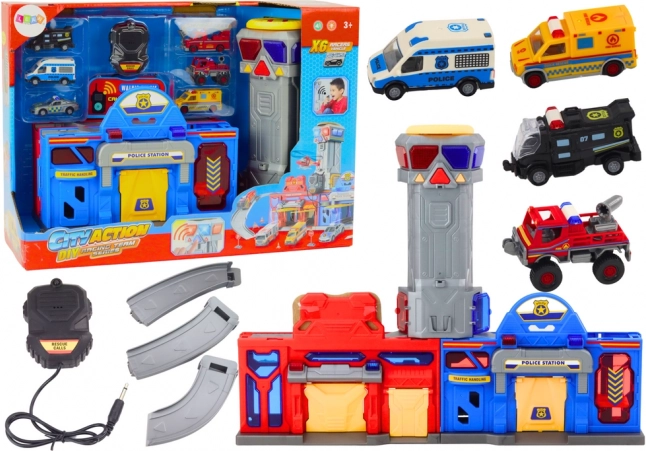 Fire and Police Station with Vehicles - City Action