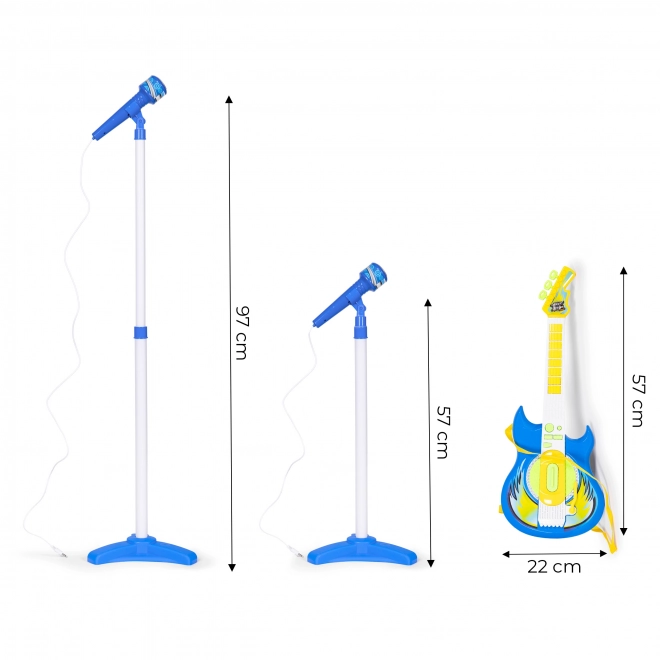 Set microfoons voor elektrische gitaar voor kinderen mp3 - blauw