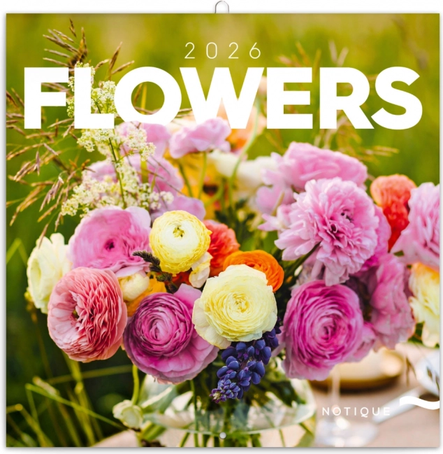 Notebook Calendar Flowers 2026