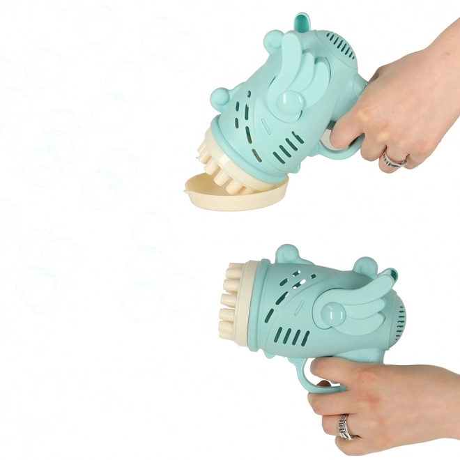 Bellenpistool met vleugels blauw