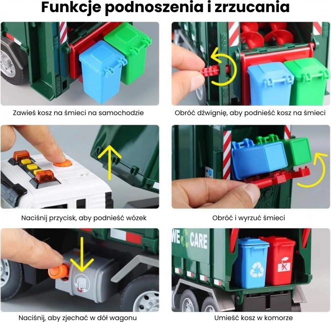 Interactive Garbage Truck Purifier 1:10 - Educational Toy for Waste Sorting