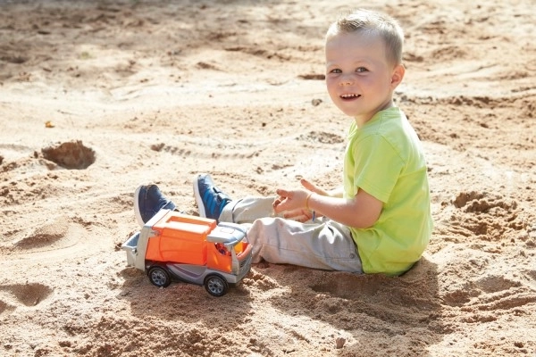Auto Truckies vuilniswagen kunststof 25cm met figuur in doos 24m+