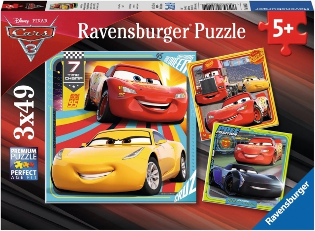 Ravensburger puzzle Cars 3 at the Races 3×49 pieces