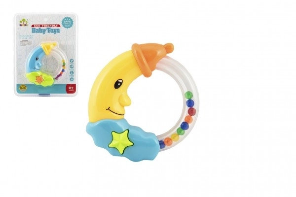 Rammelaar maan plastic 11cm op kaart 0+