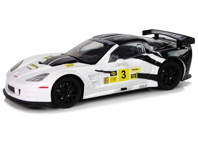Racesportwagen R/C 1:18 Corvette C6.R Wit 2.4 G Lichten
