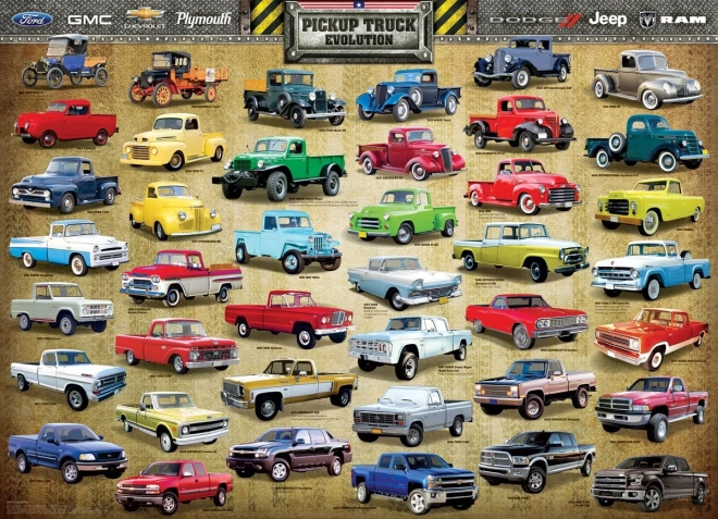 Puzzle EUROGRAPHICS ontwikkeling van pick-ups 1000 stukjes
