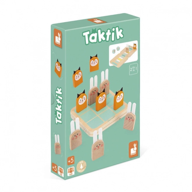 Janod - Zwei strategische Spiele in einem: Tic Tac Toe und Taktisches Rennen für Kinder ab 5 Jahren