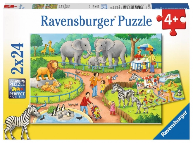 Puzzel Dierentuin 2x24