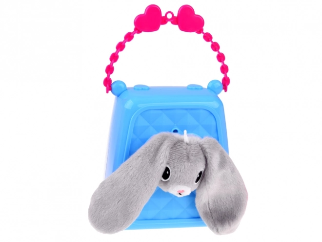 Schattige handtas met pluchen konijn