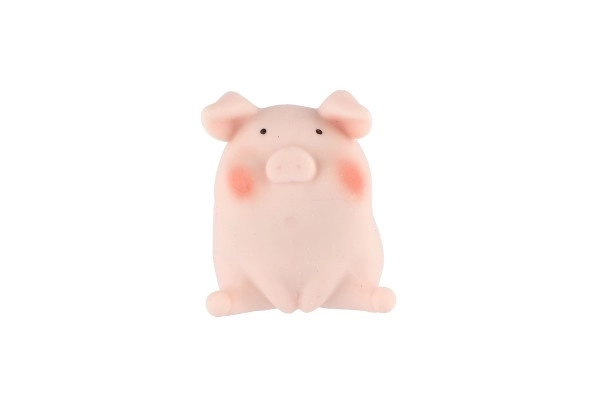 Varken/varkentje anti-stress knijpfiguurtje siliconen 6cm 4 varianten 24 stuks in doos