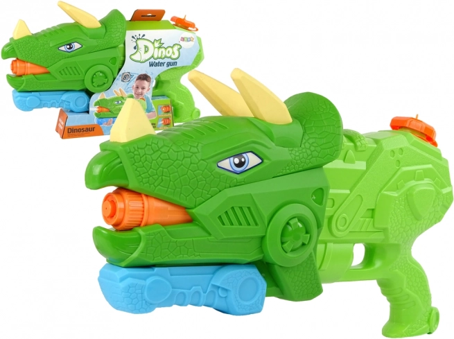 Pistolet à eau Dinosaure Tricératops 1330 ml vert