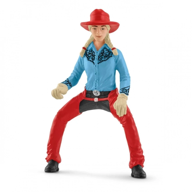 Set Farm World Koe Meisje en Race Rond het Vat