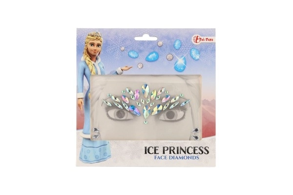 Gezichtsdecoratie diamanten/steentjes IJskoningin