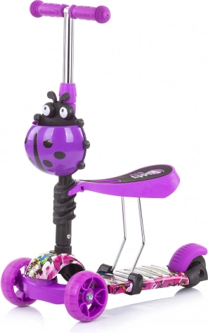 3-in-1: Roller, Laufrad und Fahrt mit Schiebestange