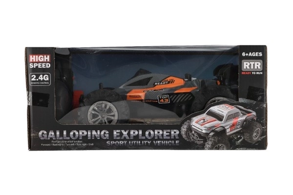 Auto RC Buggy snelheid 2,4GHz plastic 25cm op batterijen in doos 31x14x18cm – Oranje