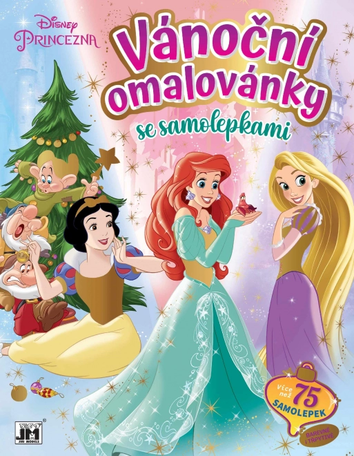 Kerstkleurboek met stickers DISNEY Prinsessen