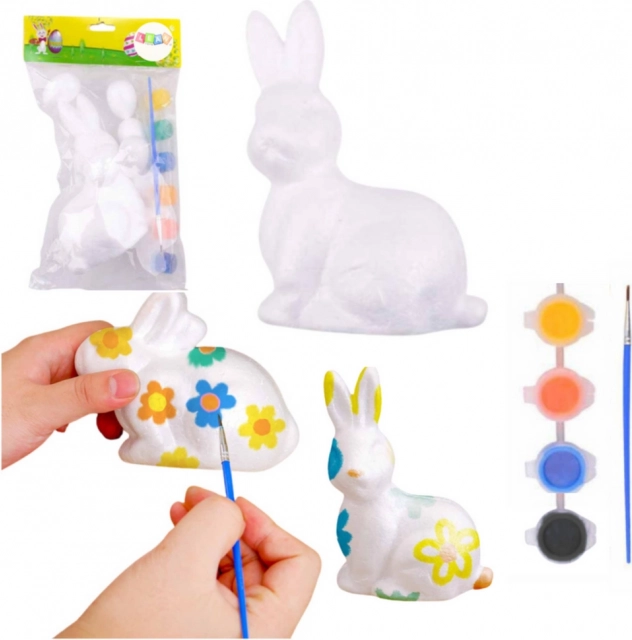 Kit de peinture d’un lapin en polystyrène pour Pâques