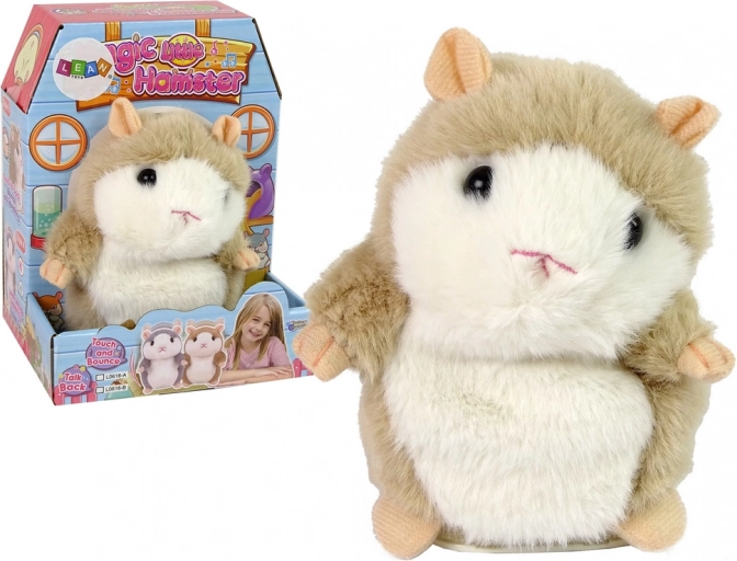 Interactive Talking Plush Brown Hamster Repeating Words