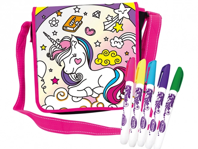 Kleur-in-tas met eenhoorn