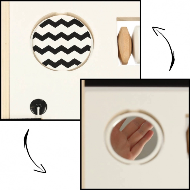 Houten educatieve loopwagen
