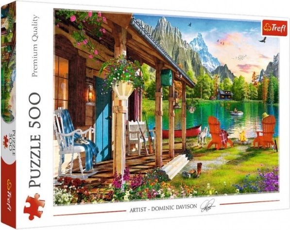 Puzzle 500 pièces chalet à la montagne