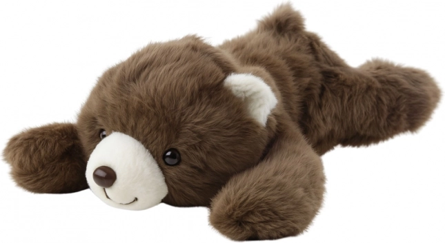 Plüsch liegender Bär braun 30 cm