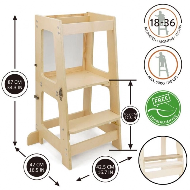 Leer toren Prema 3in1 - natuurlijk