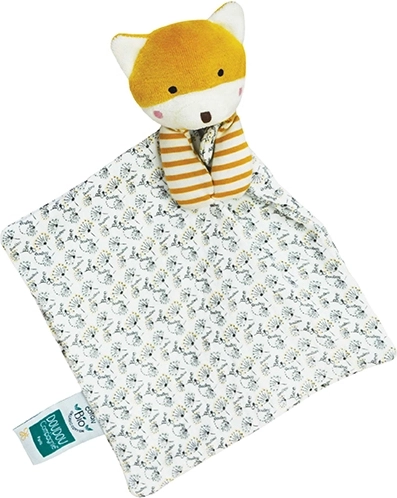 gift set doudou fox with organic cotton snuggler 20 cm