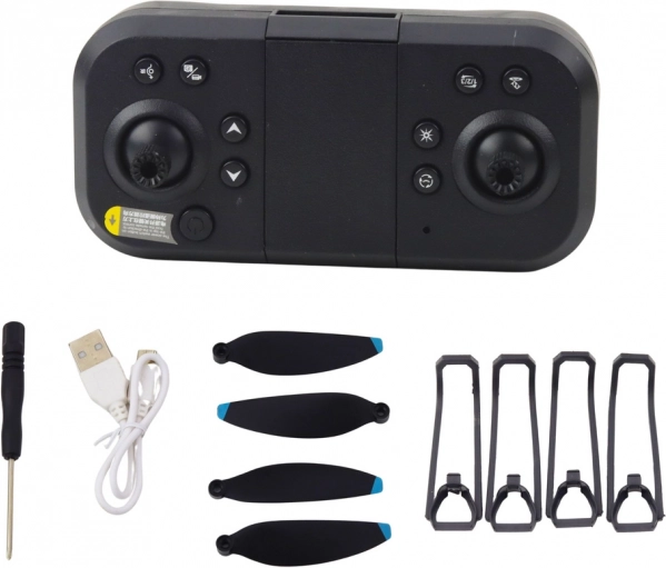 Drone LU60 met dubbele HD-camera en LED-verlichting zwart