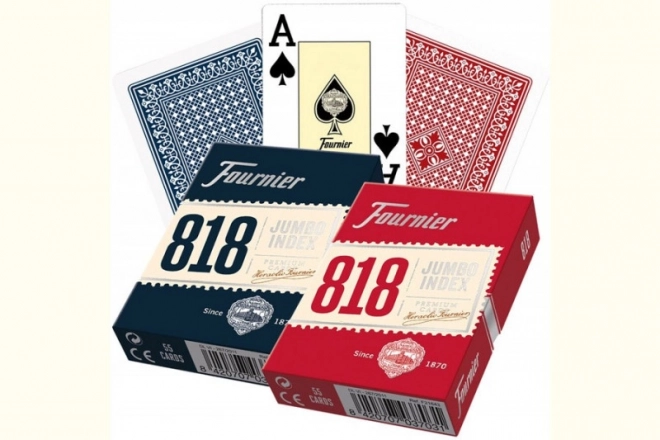 Cartes à jouer 818 – rouges ou bleues, double index jumbo