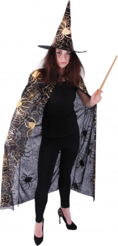 Eleganter goldener Spinnennetzdruck