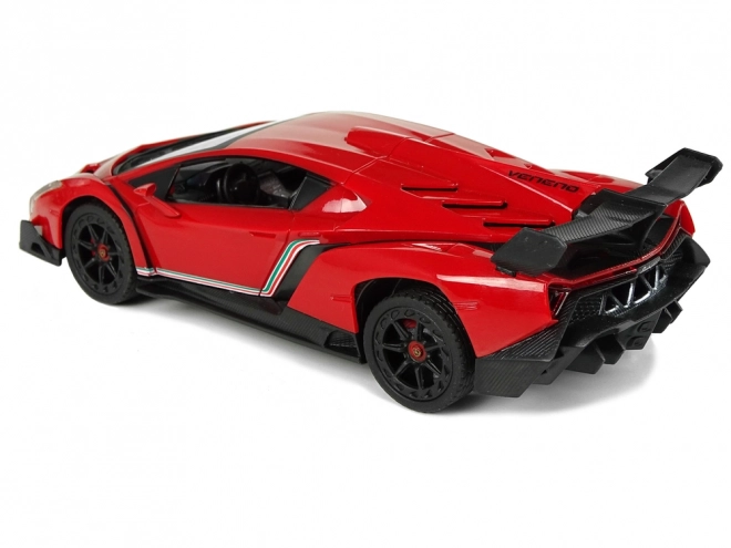 Sportwagen R/C 1:24 Lamborghini Veneno Rood 2.4 G Lichten