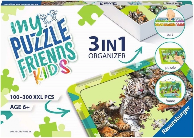 Ensemble de puzzle My Puzzle Friends Kids 3-en-1 vert
