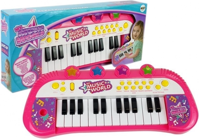 Piano à clavier 24 touches Rose