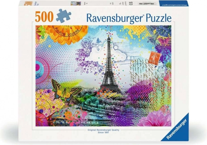 Puzzle Carte postale de Paris 500 pièces de Ravensburger