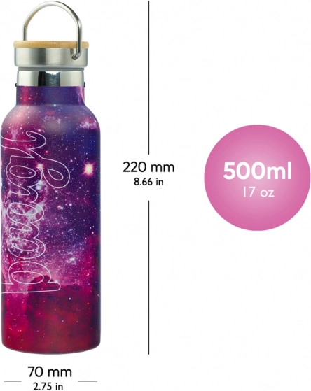 Thermosfles met bamboedeksel Galaxy 500 ml