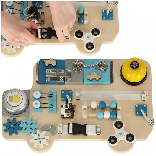 Sensorisch manipulatiebord bus Lulilo