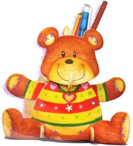 3D Puzzle Pencil Holder Bear with Paints ARTLOVER